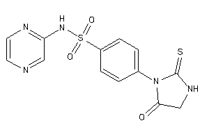 4-(5-keto-2-thioxo-imidazolidin-1-yl)-N-pyrazin-2-yl-benzenesulfonamide