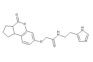 N-[2-(1H-imidazol-5-yl)ethyl]-2-[(4-keto-2,3,3a,9b-tetrahydro-1H-cyclopenta[c]chromen-7-yl)oxy]acetamide