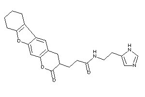 N-[2-(1H-imidazol-5-yl)ethyl]-3-(2-keto-3,4,6,7,8,9-hexahydrobenzofuro[3,2-g]chromen-3-yl)propionamide