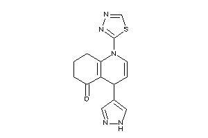 4-(1H-pyrazol-4-yl)-1-(1,3,4-thiadiazol-2-yl)-4,6,7,8-tetrahydroquinolin-5-one