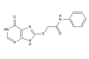 Image of 2-[(6-keto-1,9-dihydropurin-8-yl)thio]-N-phenyl-acetamide