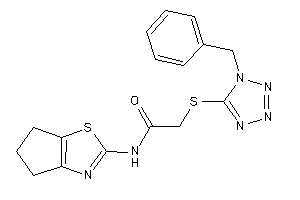2-[(1-benzyltetrazol-5-yl)thio]-N-(5,6-dihydro-4H-cyclopenta[d]thiazol-2-yl)acetamide