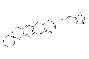 N-[2-(1H-imidazol-5-yl)ethyl]-2-(2-ketospiro[3,4,6,7-tetrahydropyrano[3,2-g]chromene-8,1'-cyclohexane]-3-yl)acetamide