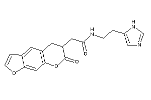 Image of N-[2-(1H-imidazol-5-yl)ethyl]-2-(7-keto-5,6-dihydrofuro[3,2-g]chromen-6-yl)acetamide
