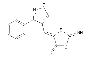Image of 2-imino-5-[(3-phenyl-1H-pyrazol-4-yl)methylene]thiazolidin-4-one