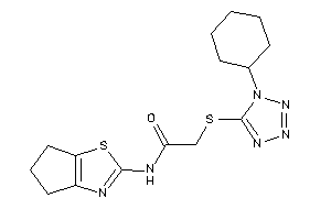 2-[(1-cyclohexyltetrazol-5-yl)thio]-N-(5,6-dihydro-4H-cyclopenta[d]thiazol-2-yl)acetamide