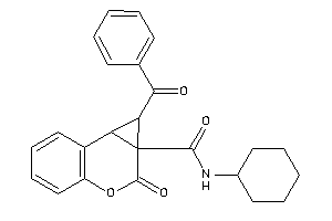 Image of 1-benzoyl-N-cyclohexyl-2-keto-1,7b-dihydrocyclopropa[c]chromene-1a-carboxamide