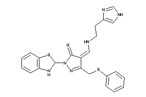 2-(2,3-dihydro-1,3-benzothiazol-2-yl)-4-[[2-(1H-imidazol-4-yl)ethylamino]methylene]-5-[(phenylthio)methyl]-2-pyrazolin-3-one