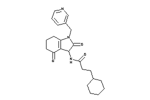 Image of 3-cyclohexyl-N-[2,4-diketo-1-(3-pyridylmethyl)-3,5,6,7-tetrahydroindol-3-yl]propionamide