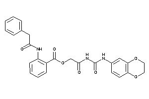 Image of 2-[(2-phenylacetyl)amino]benzoic Acid [2-(2,3-dihydro-1,4-benzodioxin-6-ylcarbamoylamino)-2-keto-ethyl] Ester
