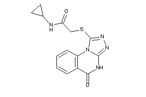 Image of N-cyclopropyl-2-[(5-keto-4H-[1,2,4]triazolo[4,3-a]quinazolin-1-yl)thio]acetamide