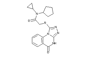Image of N-cyclopentyl-N-cyclopropyl-2-[(5-keto-4H-[1,2,4]triazolo[4,3-a]quinazolin-1-yl)thio]acetamide