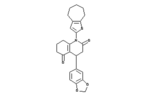 Image of 4-(1,3-benzodioxol-5-yl)-1-(5,6,7,8-tetrahydro-4H-cyclohepta[b]thiophen-2-yl)-4,6,7,8-tetrahydro-3H-quinoline-2,5-quinone