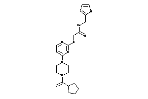 2-[[4-[4-(cyclopentanecarbonyl)piperazino]pyrimidin-2-yl]thio]-N-(2-furfuryl)acetamide
