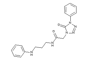 N-(3-anilinopropyl)-2-(5-keto-4-phenyl-tetrazol-1-yl)acetamide