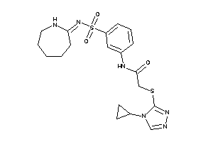 N-[3-(azepan-2-ylideneamino)sulfonylphenyl]-2-[(4-cyclopropyl-1,2,4-triazol-3-yl)thio]acetamide