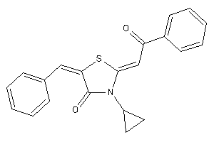 5-benzal-3-cyclopropyl-2-phenacylidene-thiazolidin-4-one
