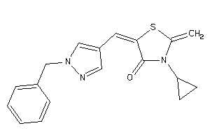 5-[(1-benzylpyrazol-4-yl)methylene]-3-cyclopropyl-2-methylene-thiazolidin-4-one