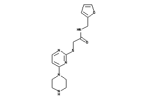 Image of N-(2-furfuryl)-2-[(4-piperazinopyrimidin-2-yl)thio]acetamide