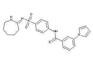 N-[4-(azepan-2-ylideneamino)sulfonylphenyl]-3-pyrrol-1-yl-benzamide