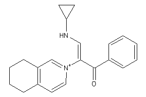 Image of 3-(cyclopropylamino)-1-phenyl-2-(5,6,7,8-tetrahydroisoquinolin-2-ium-2-yl)prop-2-en-1-one
