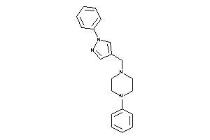 1-phenyl-4-[(1-phenylpyrazol-4-yl)methyl]piperazine