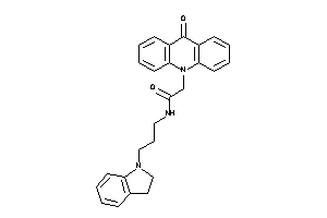 Image of N-(3-indolin-1-ylpropyl)-2-(9-ketoacridin-10-yl)acetamide