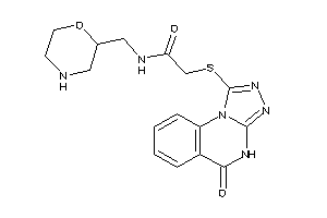 Image of 2-[(5-keto-4H-[1,2,4]triazolo[4,3-a]quinazolin-1-yl)thio]-N-(morpholin-2-ylmethyl)acetamide