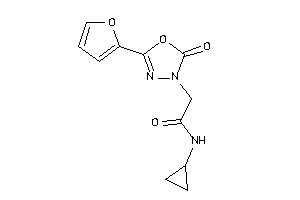 Image of N-cyclopropyl-2-[5-(2-furyl)-2-keto-1,3,4-oxadiazol-3-yl]acetamide