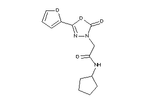 N-cyclopentyl-2-[5-(2-furyl)-2-keto-1,3,4-oxadiazol-3-yl]acetamide