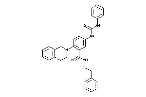 2-(3,4-dihydro-1H-isoquinolin-2-yl)-N-phenethyl-5-(phenylcarbamoylamino)benzamide