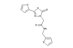 2-[5-(2-furyl)-2-keto-1,3,4-oxadiazol-3-yl]-N-(2-thenyl)acetamide