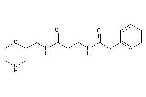 Image of N-(morpholin-2-ylmethyl)-3-[(2-phenylacetyl)amino]propionamide