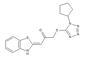 Image of 1-(3H-1,3-benzothiazol-2-ylidene)-3-[(1-cyclopentyltetrazol-5-yl)thio]acetone