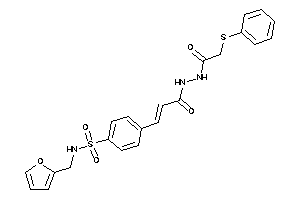 N-(2-furfuryl)-4-[3-keto-3-[N'-[2-(phenylthio)acetyl]hydrazino]prop-1-enyl]benzenesulfonamide