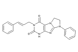 Image of 2-cinnamyl-6-phenyl-7,8-dihydro-4H-purino[7,8-a]imidazole-1,3-quinone