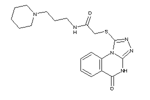 2-[(5-keto-4H-[1,2,4]triazolo[4,3-a]quinazolin-1-yl)thio]-N-(3-piperidinopropyl)acetamide