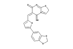 6-[[5-(1,3-benzodioxol-5-yl)-2-furyl]methylene]-5-imino-2H-thiazolo[3,2-a]pyrimidin-4-ium-7-one