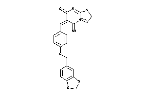Image of 5-imino-6-(4-piperonyloxybenzylidene)-2H-thiazolo[3,2-a]pyrimidin-4-ium-7-one