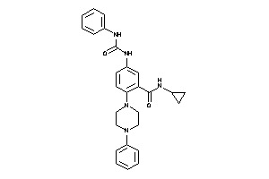 N-cyclopropyl-5-(phenylcarbamoylamino)-2-(4-phenylpiperazino)benzamide