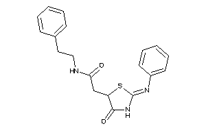 2-(4-keto-2-phenylimino-thiazolidin-5-yl)-N-phenethyl-acetamide