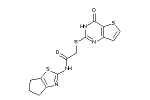 Image of N-(5,6-dihydro-4H-cyclopenta[d]thiazol-2-yl)-2-[(4-keto-3H-thieno[3,2-d]pyrimidin-2-yl)thio]acetamide