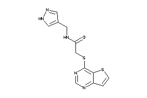 N-(1H-pyrazol-4-ylmethyl)-2-(thieno[3,2-d]pyrimidin-4-ylthio)acetamide