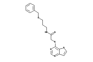 Image of N-(3-benzoxypropyl)-2-(thieno[3,2-d]pyrimidin-4-ylthio)acetamide