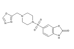 6-[4-(1,3,4-oxadiazol-2-ylmethyl)piperazino]sulfonyl-3H-1,3-benzoxazol-2-one