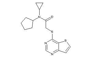 N-cyclopentyl-N-cyclopropyl-2-(thieno[3,2-d]pyrimidin-4-ylthio)acetamide