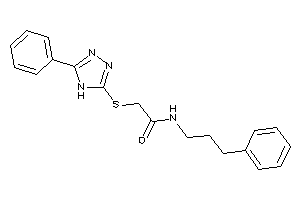 Image of N-(3-phenylpropyl)-2-[(5-phenyl-4H-1,2,4-triazol-3-yl)thio]acetamide