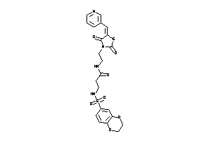 Image of 3-(2,3-dihydro-1,4-benzodioxin-6-ylsulfonylamino)-N-[2-[2,4-diketo-5-(3-pyridylmethylene)thiazolidin-3-yl]ethyl]propionamide
