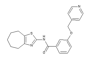 3-(4-pyridylmethoxy)-N-(5,6,7,8-tetrahydro-4H-cyclohepta[d]thiazol-2-yl)benzamide