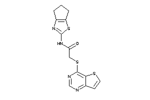 Image of N-(5,6-dihydro-4H-cyclopenta[d]thiazol-2-yl)-2-(thieno[3,2-d]pyrimidin-4-ylthio)acetamide